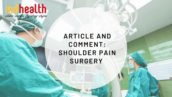 ARTICLE AND COMMENT_ Shoulder pain surgery