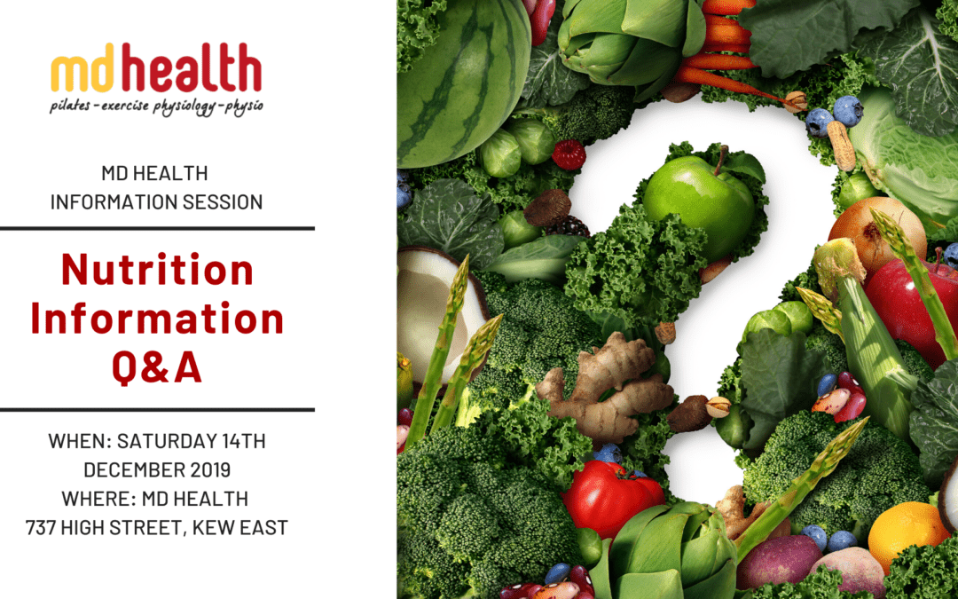 MD Health Information Session: Nutrition Q&A