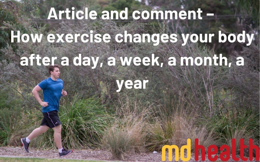 How exercise changes your body after a day, a week, a month, a year